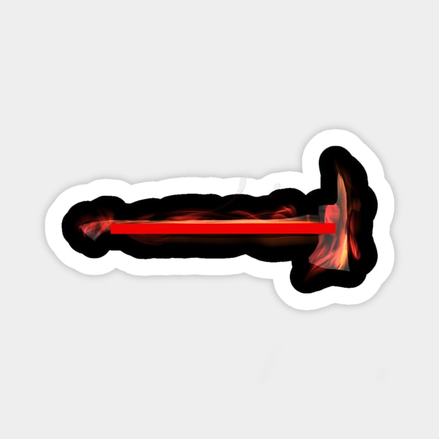 Thin red line Sticker by benjaminfaucher7